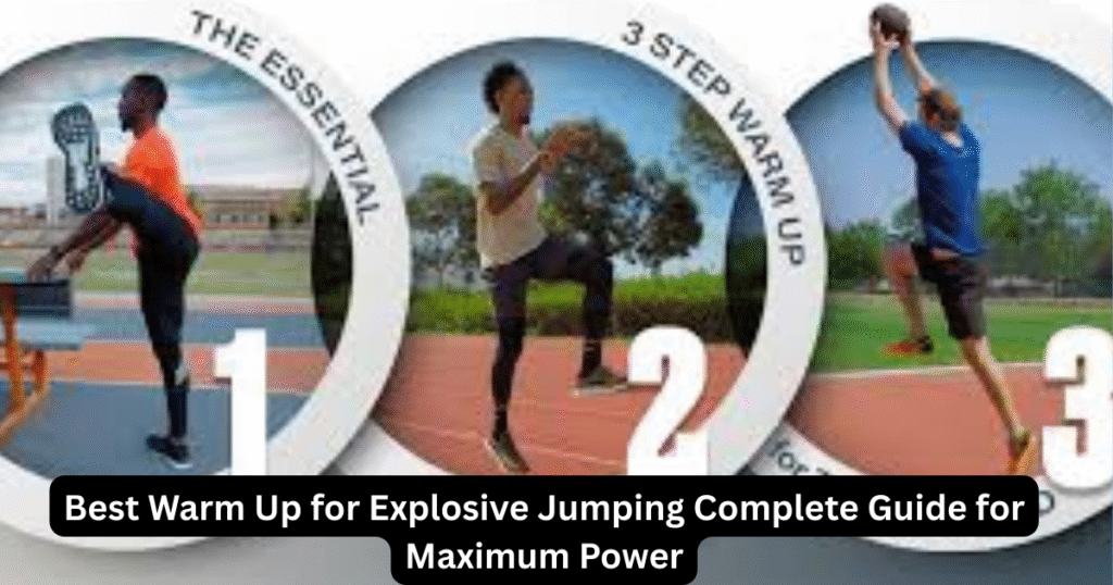 athlete performing explosive warm up drills for jumping power