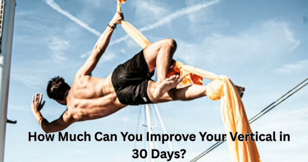 Athlete performing a vertical jump training workout to improve vertical in 30 days