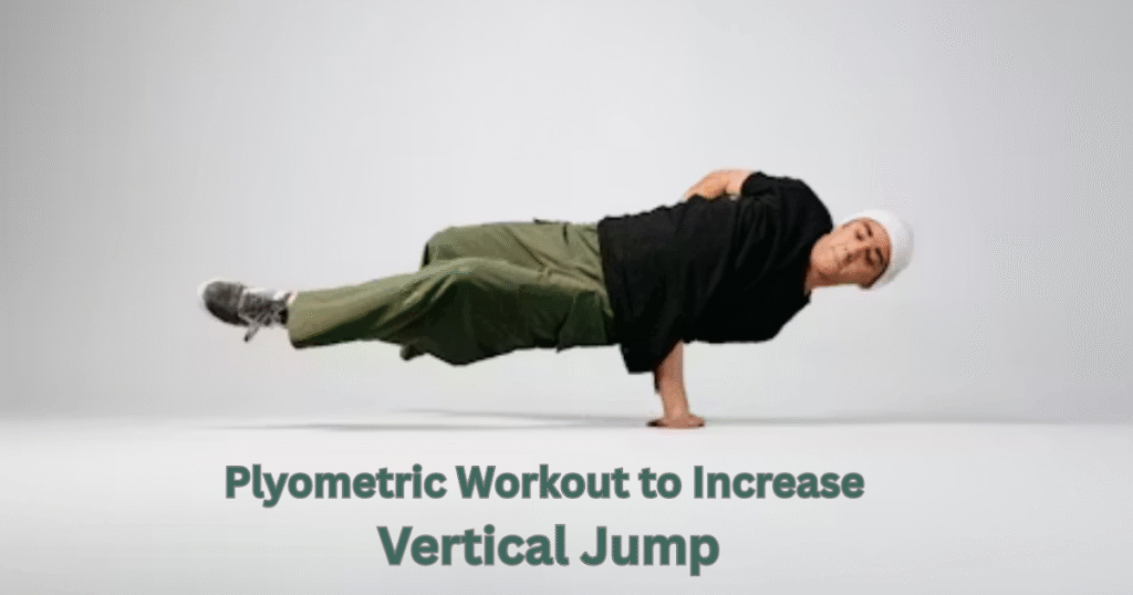 athlete performing explosive plyometric jumps to increase vertical jump