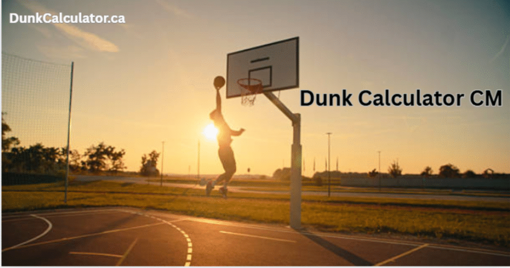 Dunk calculator showing vertical jump measurement for basketball dunking