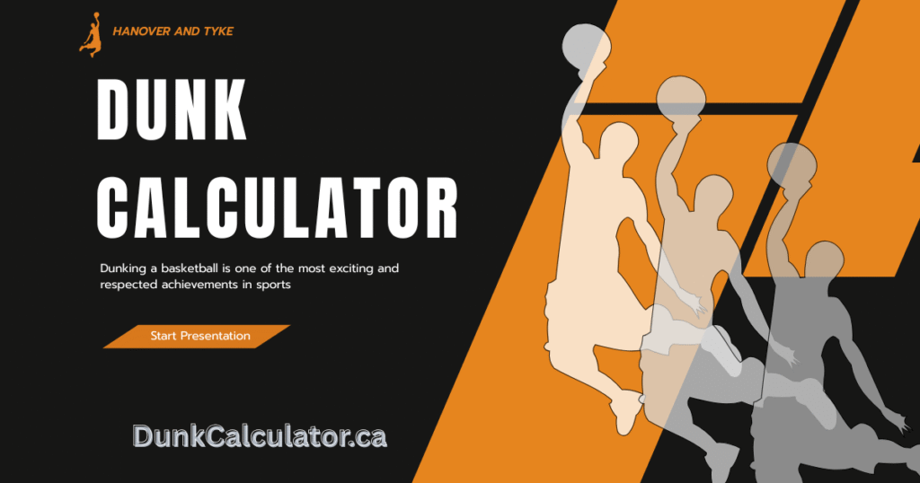 Basketball dunk calculator showing required vertical jump to dunk